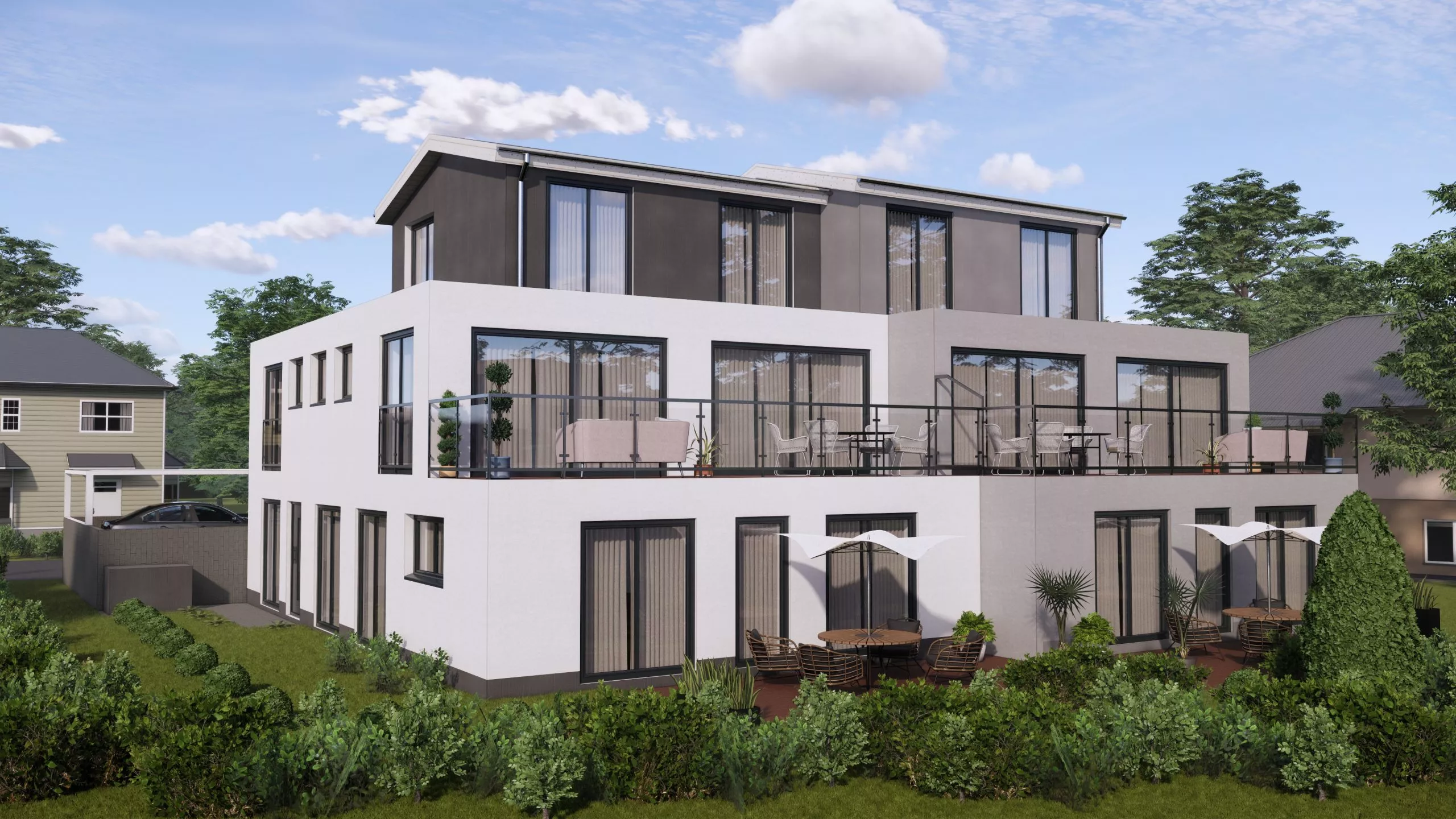 Volksbank immoXperten GmbH & Co. KG - Immobilienangebot - 57439 Attendorn - Biekhofen - Wohnungen - Neubau-Erstbezug: Exklusive Maisonette-Wohnung mit Dachterrasse!