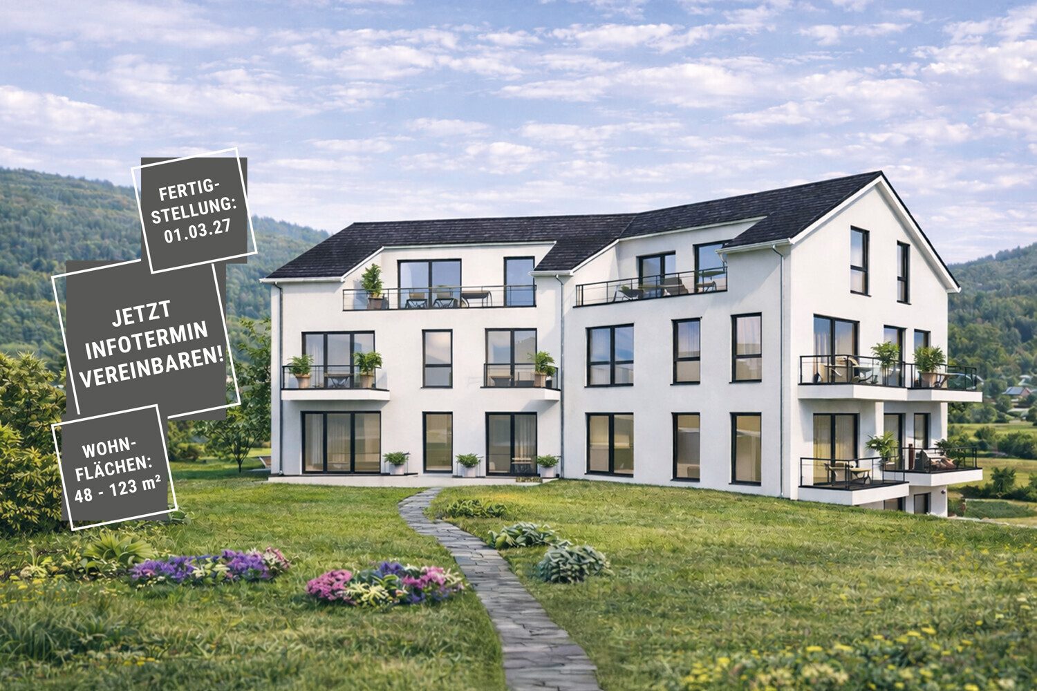 Neubauprojekt in Wenden! Immobilienangebot - Wenden - Alle - Verkaufsstart: Neubauprojekt „Op dr Kärmetze“ in Wenden!